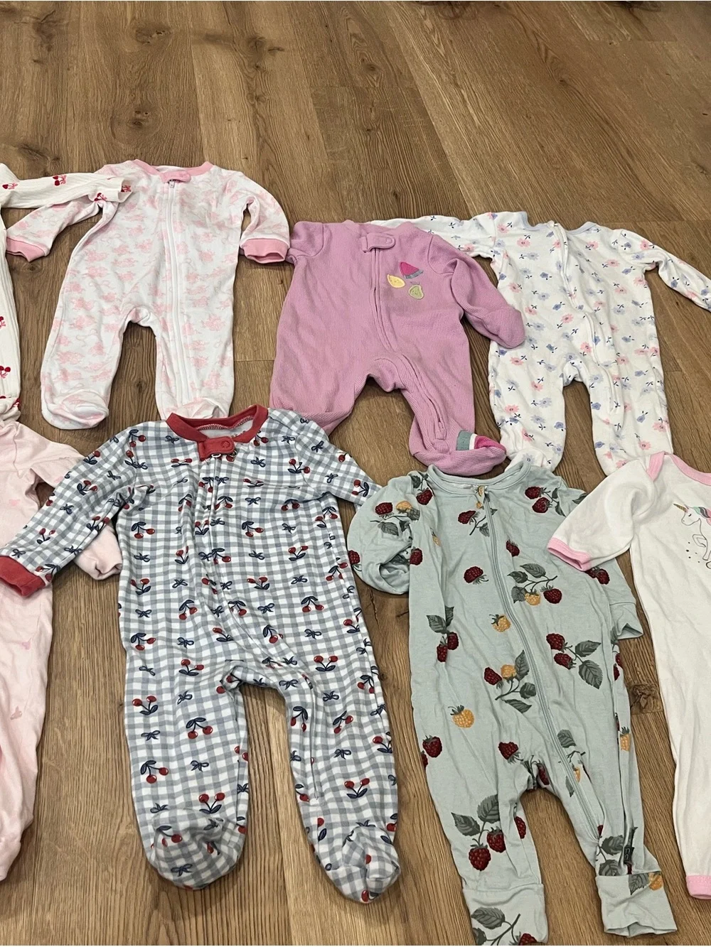 Baby Girls Mixed Clothing Bundle - Pink, Purple, Peach, Floral